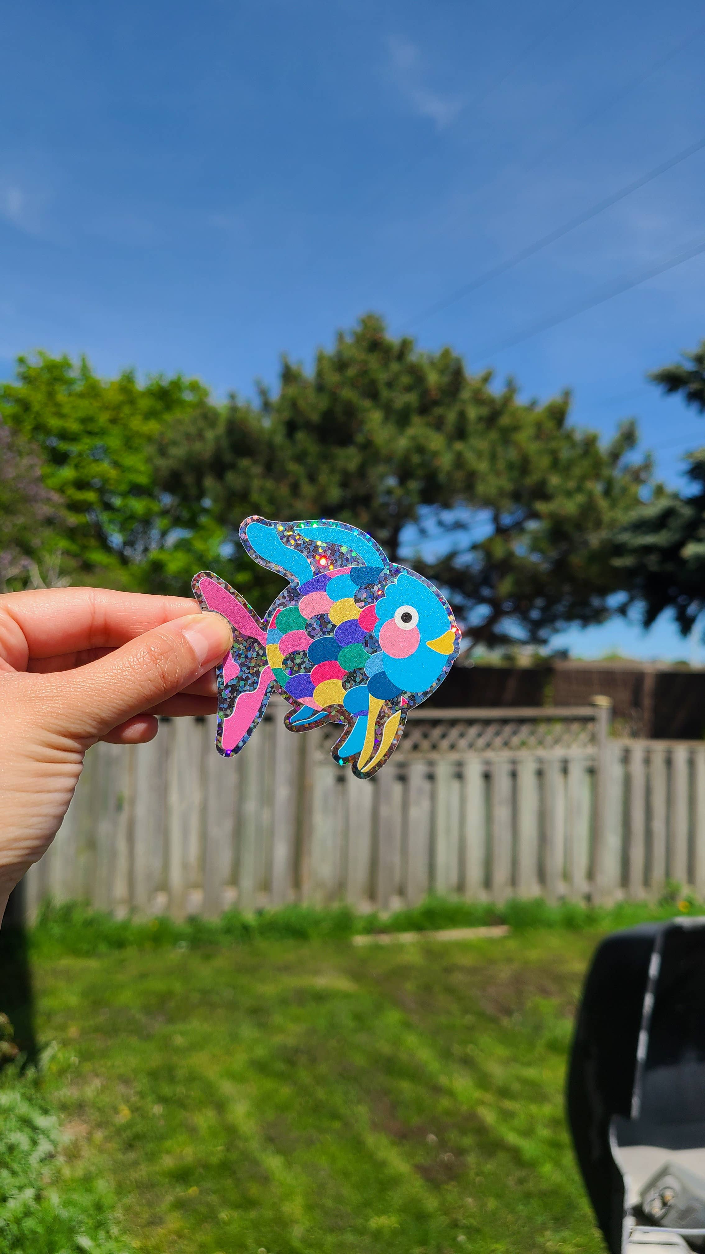 Mad Love Creative Co. - Wholesale Sticker - Rainbow Fish Glitter Sticker