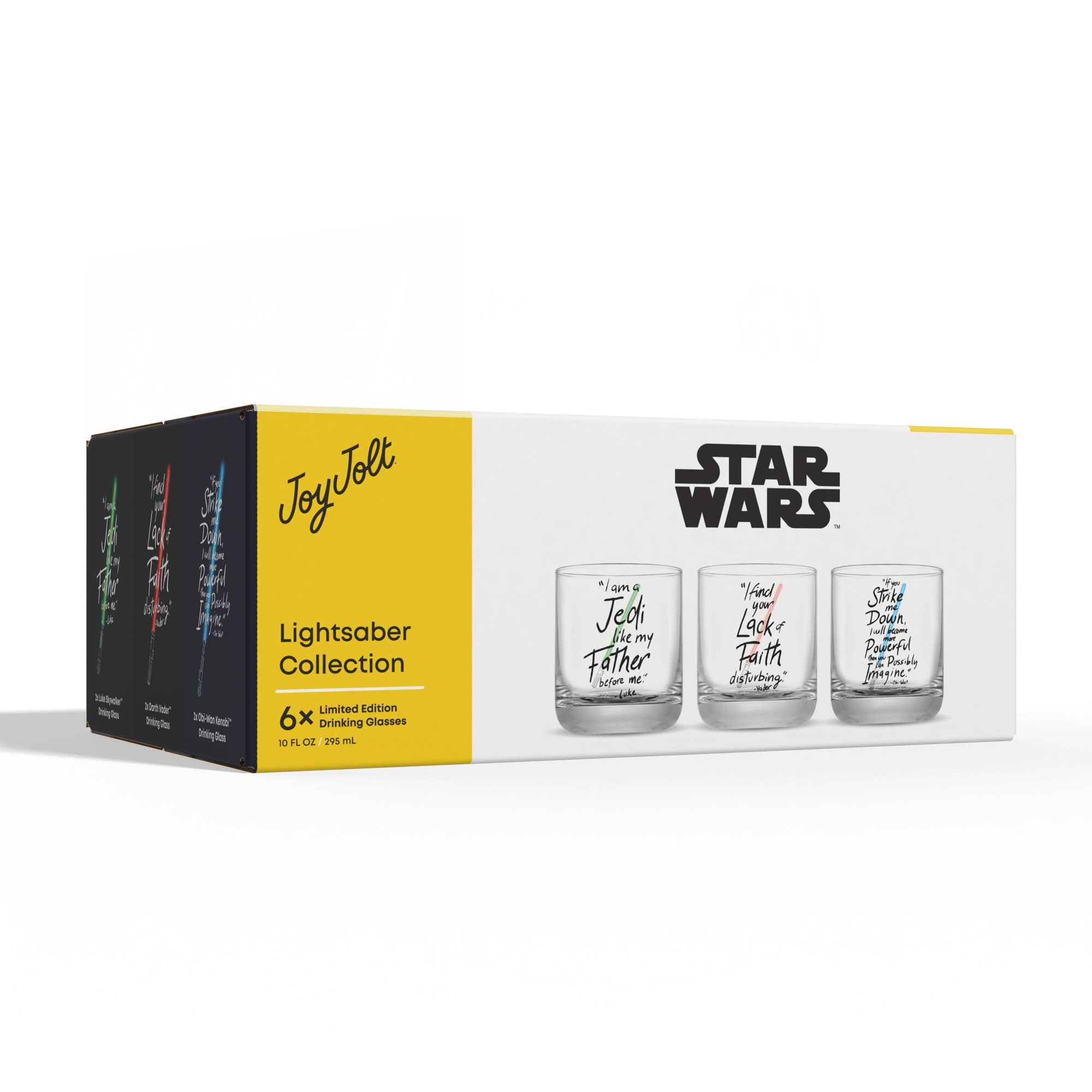 JoyJolt - Wholesale Drinking Glass/Cup - Star Wars™ Lightsaber Collection Drinking Glasses - Set of 66