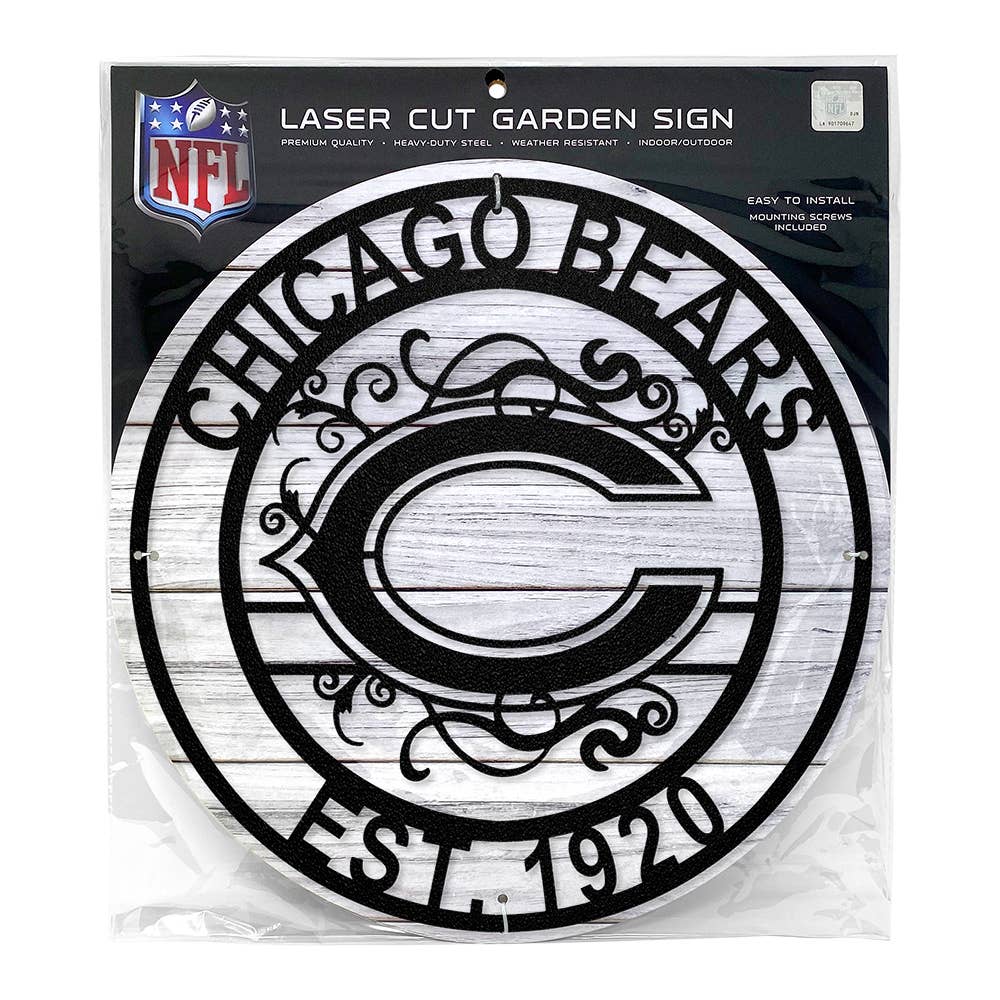 Party Animal, Inc. - Wholesale Sign - Chicago Bears Laser Cut Metal Sign2