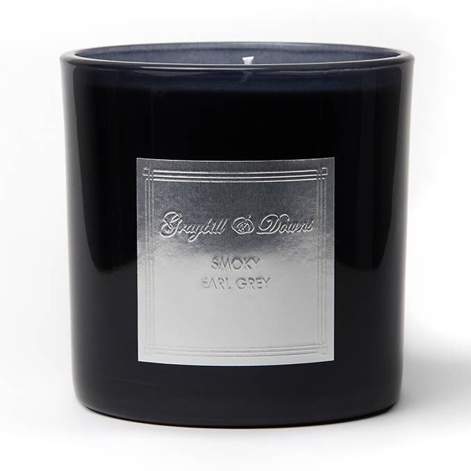 Smoky Earl Grey Black Candle for wholesale by Graybill & Downs