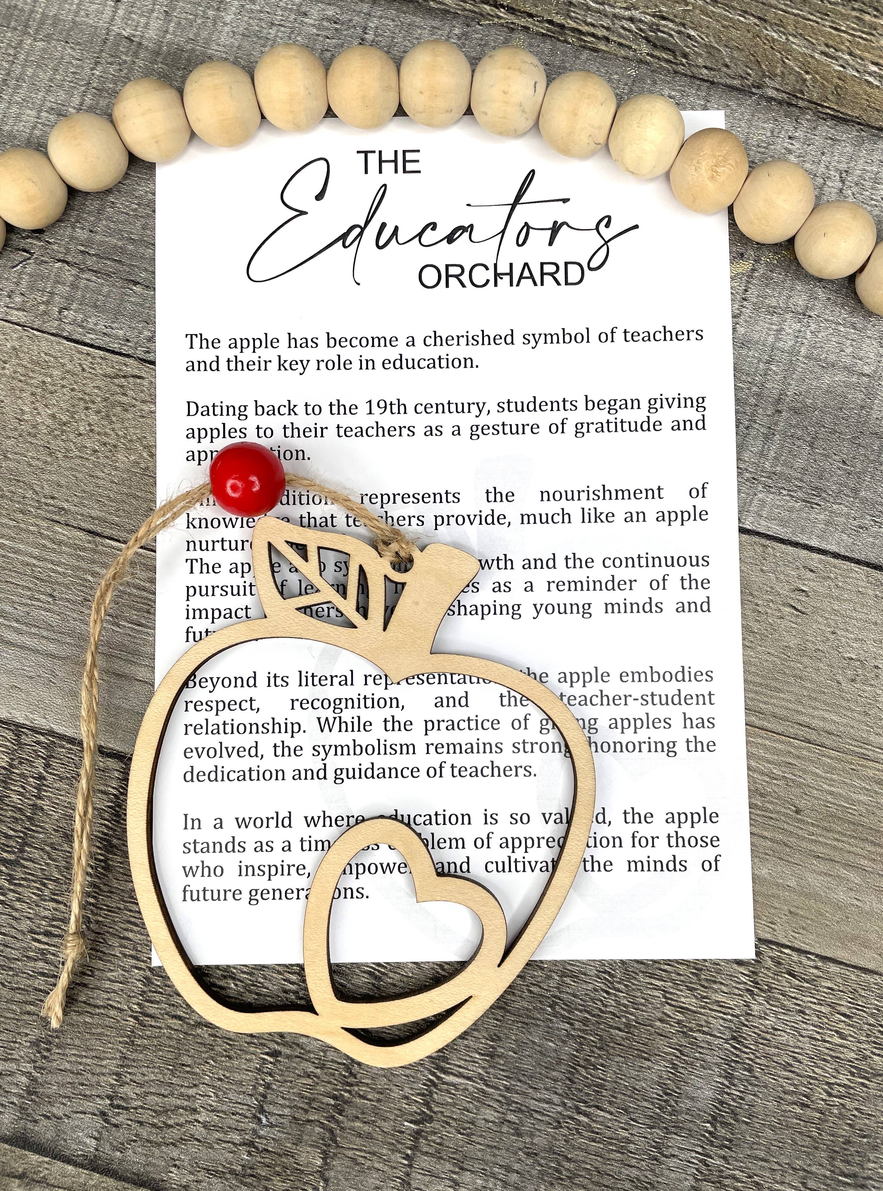 The Wristlet Bar - Wholesale Ornament - Story Ornament - Apple - The Educators Orchard