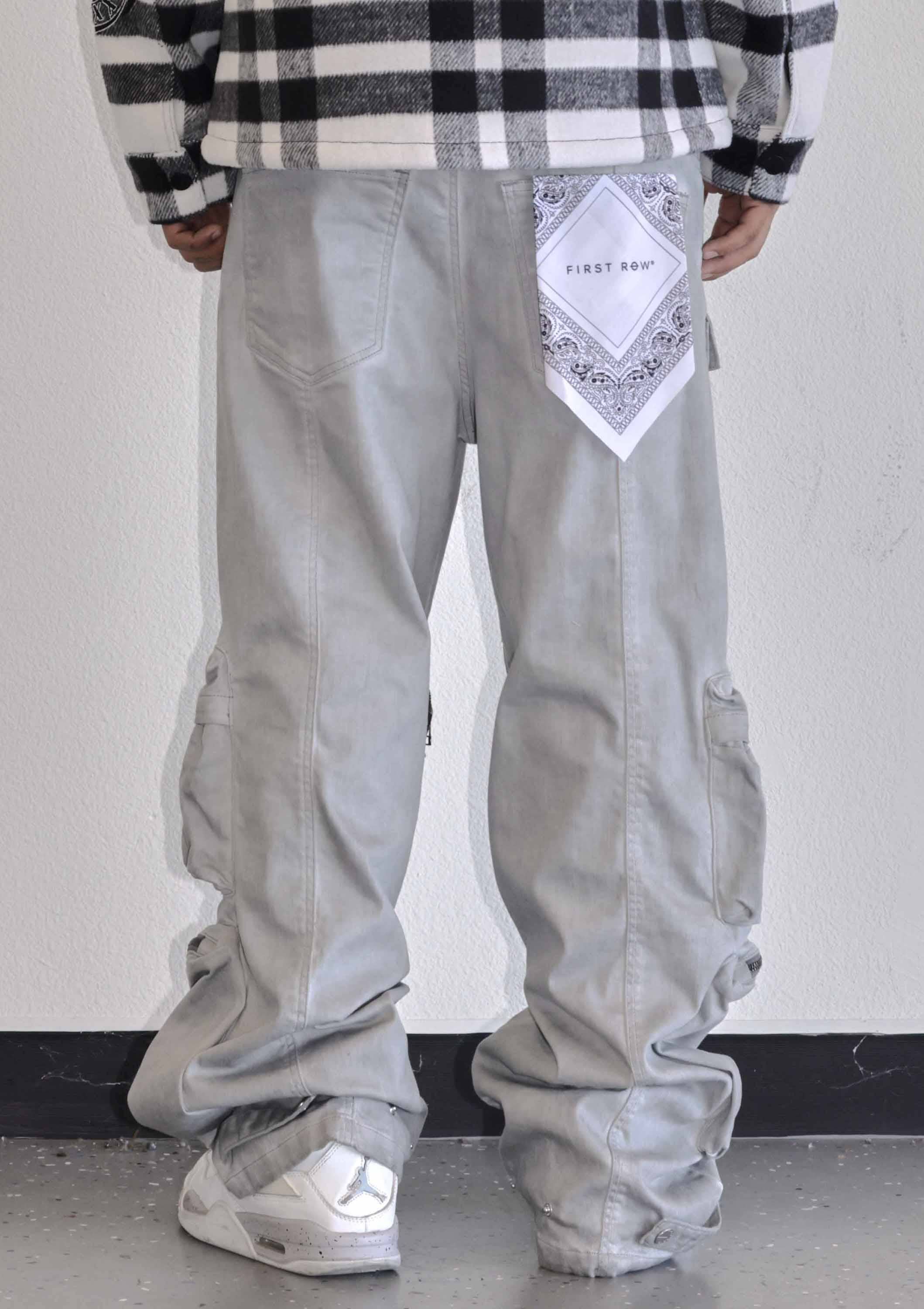 First Row - Vente Jean – homme - Pantalon cargo large en denim utilitaire Y2K13