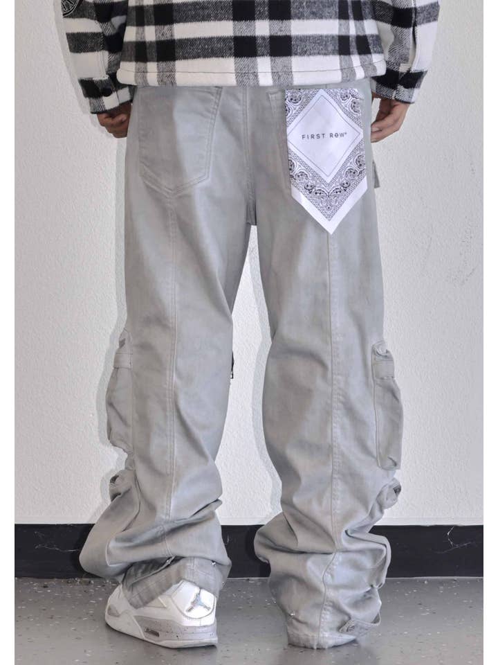 First Row - Wholesale Jeans - Men's - Y2K UTILITY CARGO DENIM PANTS13