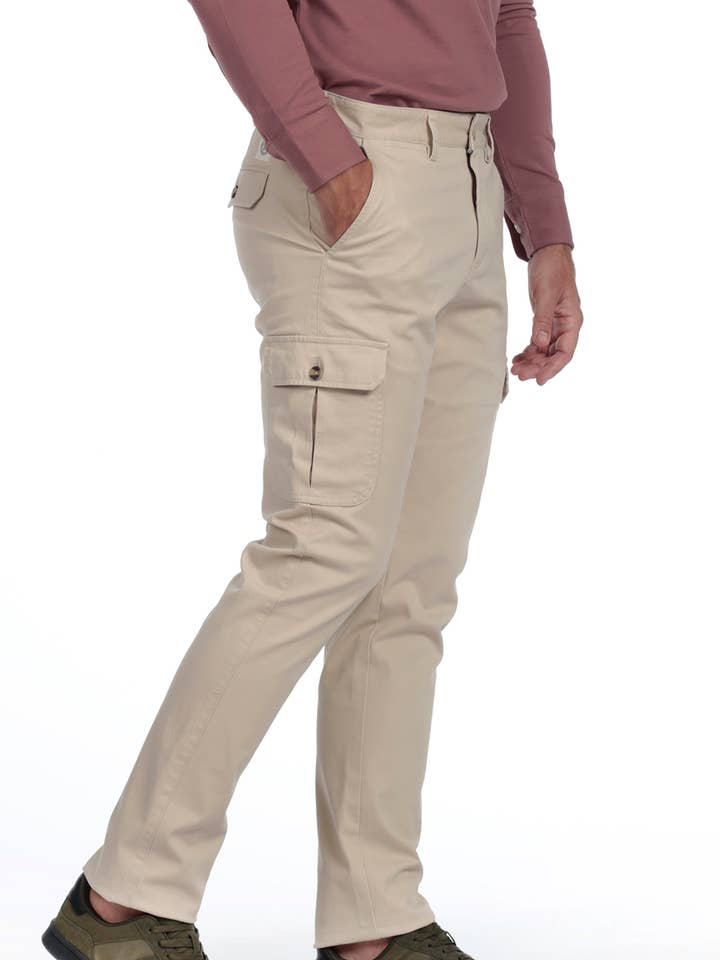 Cargo Bukser Herre The Time Of Bocha QI1PCARGO-BEIGE for engroshandel hos The Time of Bocha