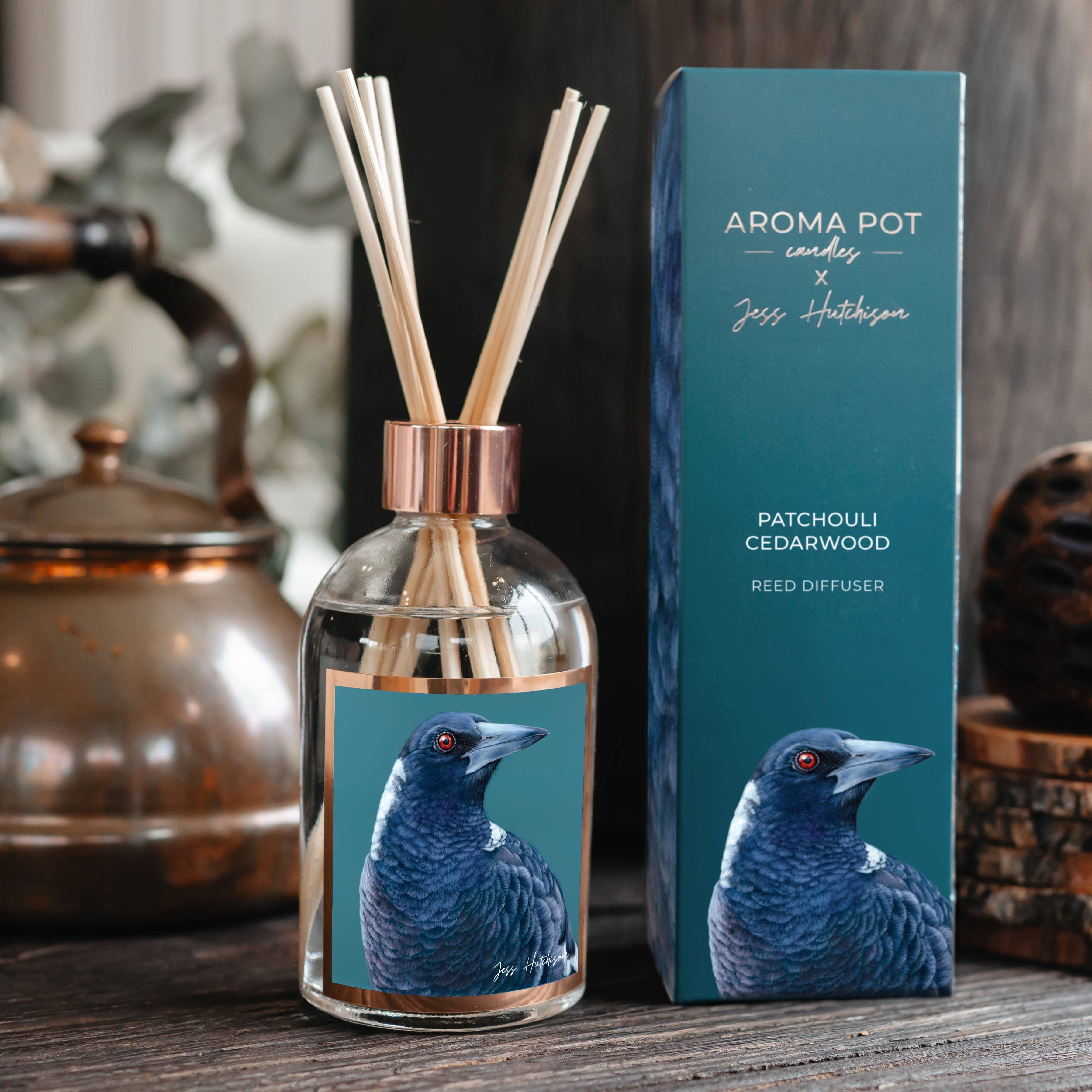 Aroma Pot - Wholesale Reed diffuser - Australian artist reed diffuser | Patchouli Cedarwood | 200ml2