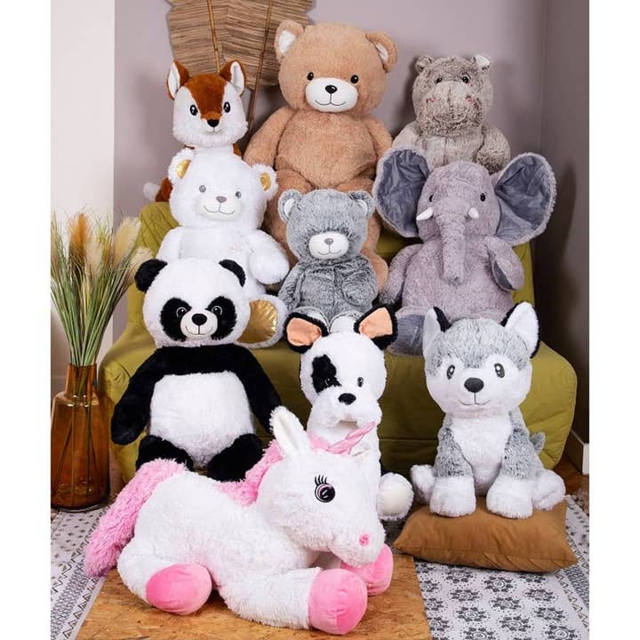 Pioupiou et Merveilles - Wholesale Stuffed/Plush Toy - Kids & Baby - Giant Plush Husky Dog Kodi 50cm - Made in France6