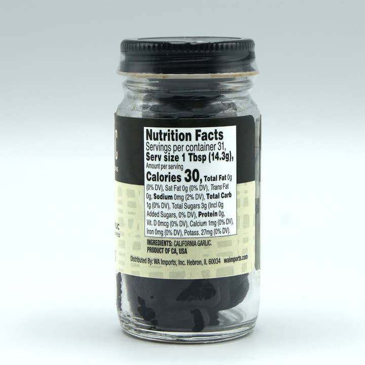 WA Imports - Wholesale Dried Spice - CalPAC Peeled Black Garlic, 2 oz