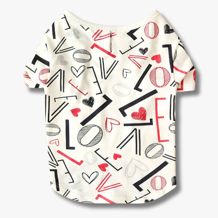 Pet T-Shirt - White Love for wholesale by The Black Sheep Fam