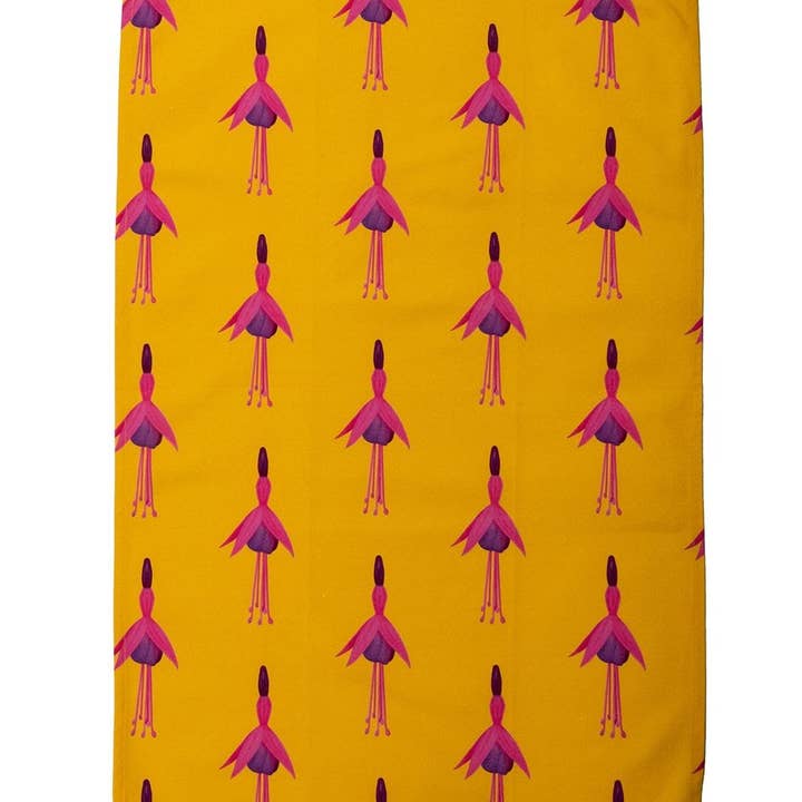 Emilia Hunt - Vente Torchons - Torchon Ocre Fuchsia2