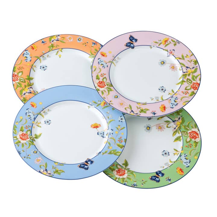Aynsley Cottage Garden Dinner Plates Set of 4 for wholesale by Aynsley Fine Bone China