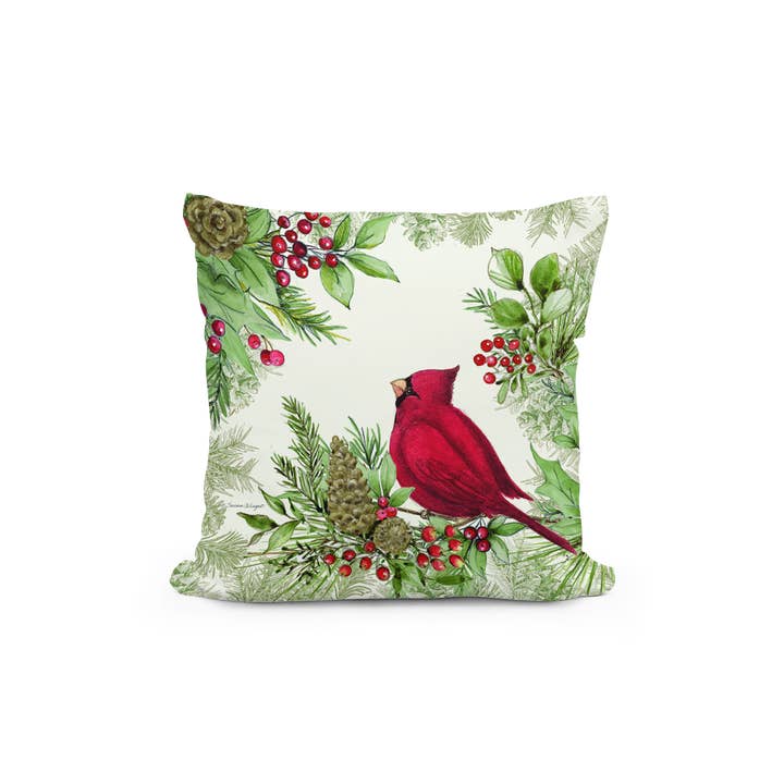 Magnolia Casual - Wholesale Throw/Decorative Pillow - Cardinal & Berries 2