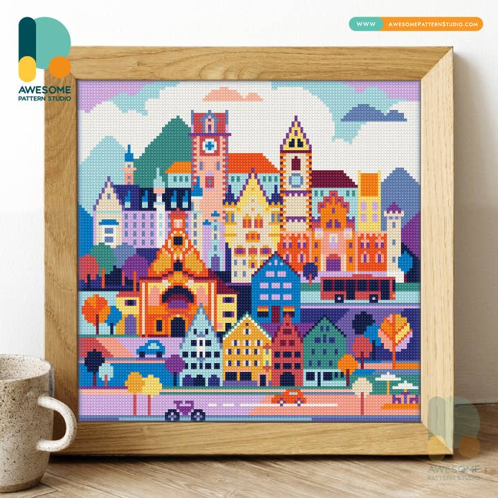 Fussen Germany Diamond Painting Kit for wholesale by Awesome Pattern Studio