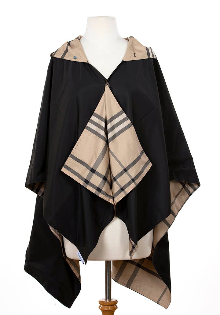 RAINRAPS – wholesale Regnrock - Dam – Svart & Rutig RAINRAP3