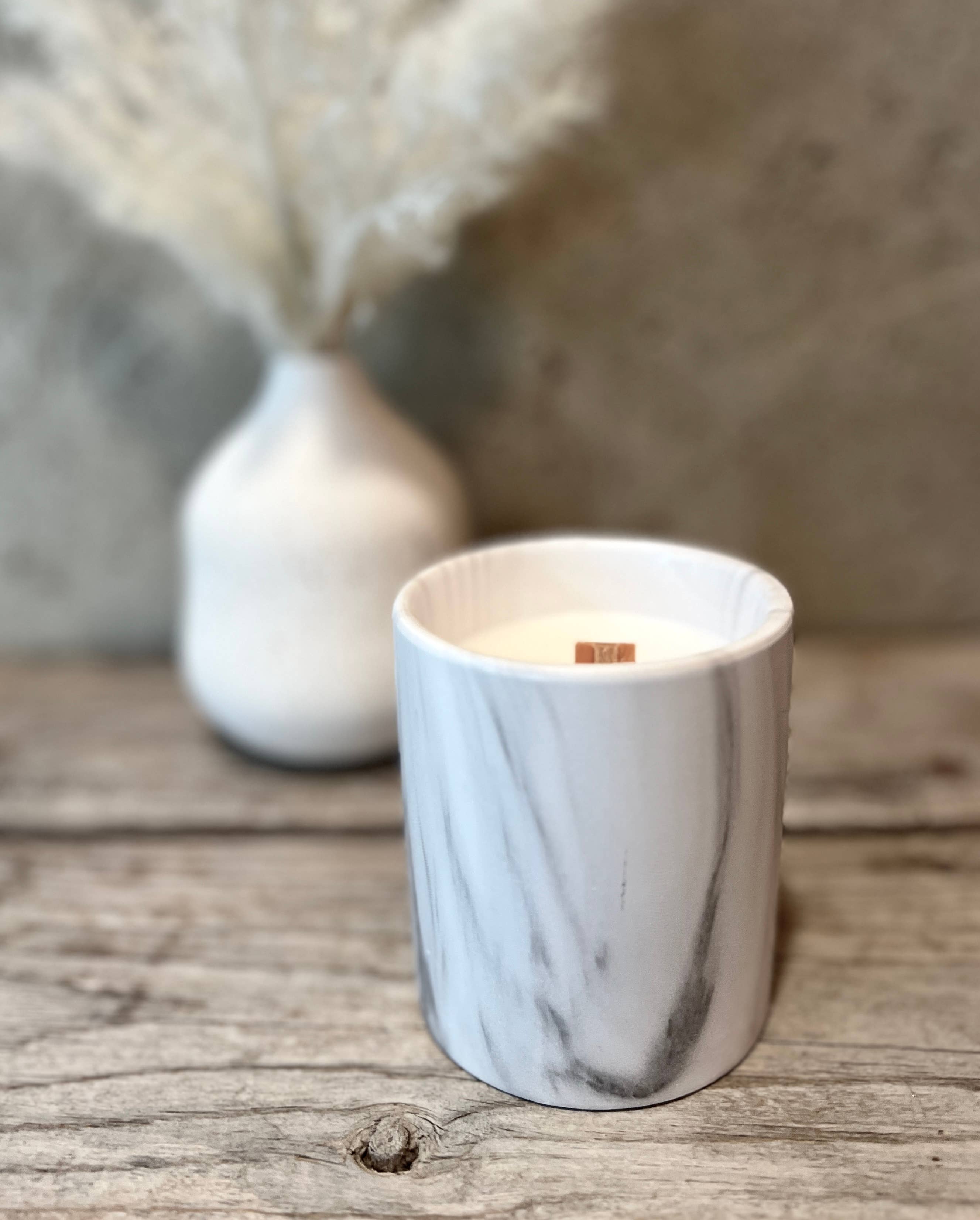 The Sacred Wild Candle Co - Wholesale Jar/Filled Candle - Biophilia: White Marble + Pure Fresh Air Scented Candle3