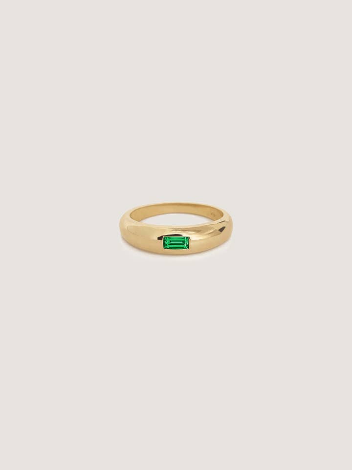 Natalie Dome Ring Emerald for wholesale by Kinn