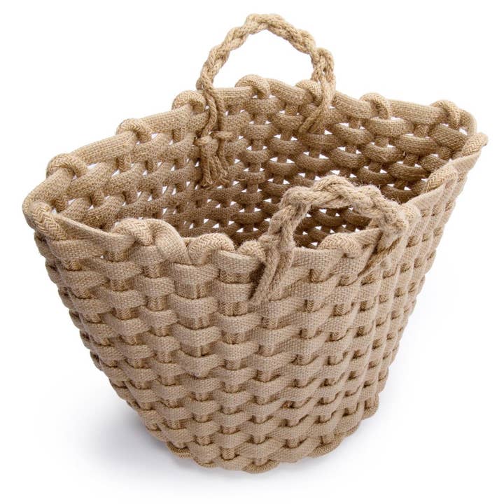 Truu Design - Wholesale Basket - Truu Design Chunky Jute Woven Basket with handle3
