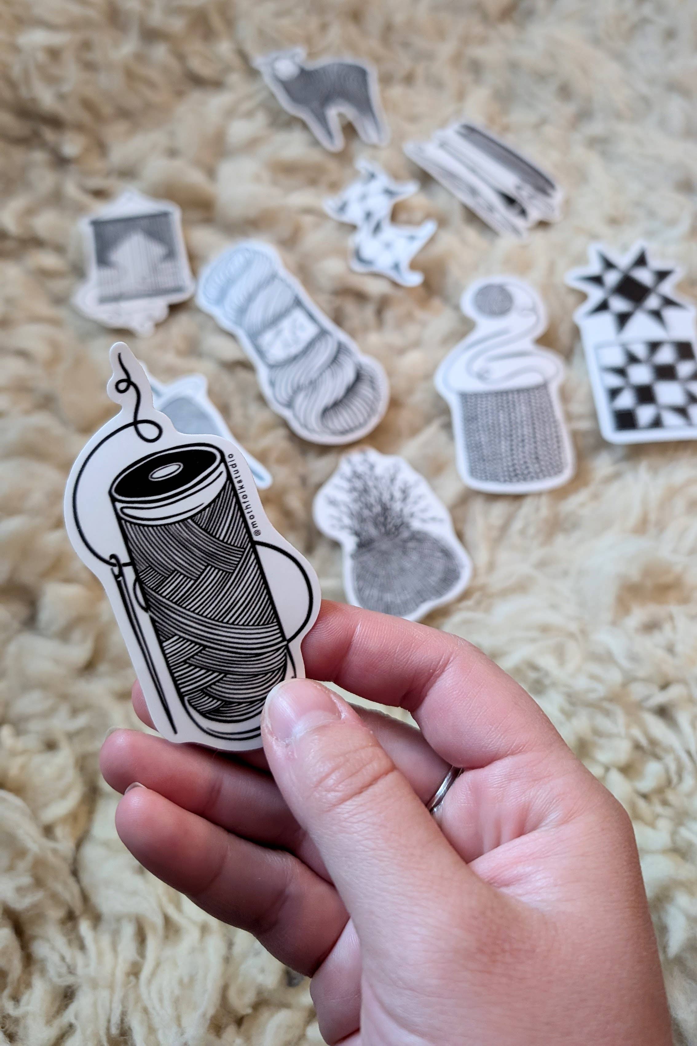 Moth Folk Studio - Wholesale Sticker - "Fibercraft" Stickers3