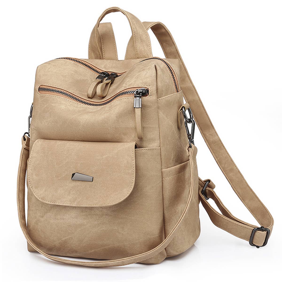 ACCITY - Wholesale Backpack - Women's - WOMEN BACKPACK FASHION LEATHER TRAVEL SHOULDER BAGS_CWAB07300