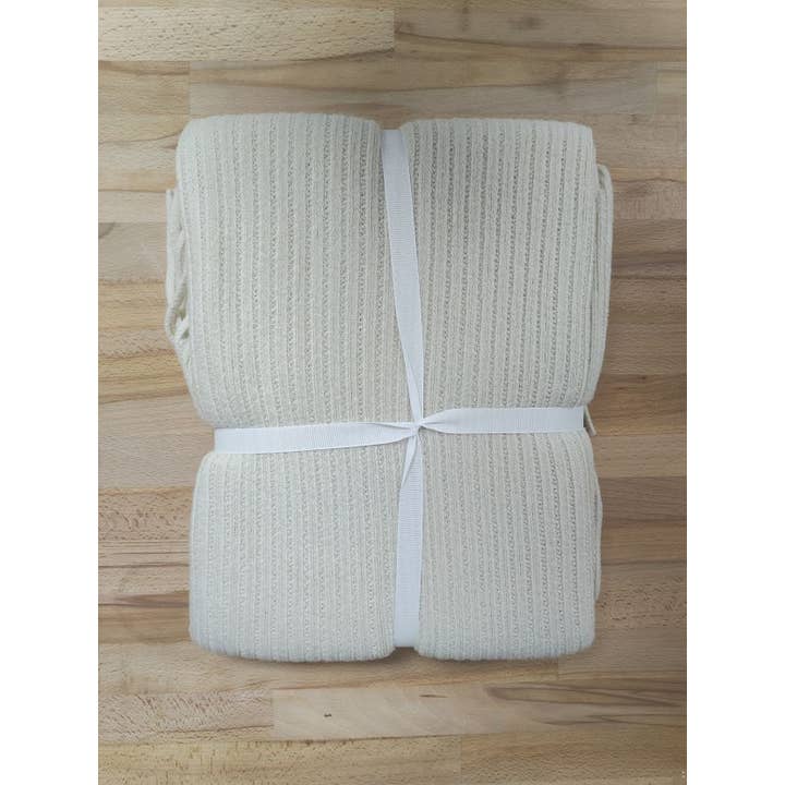 Fennco Styles - Wholesale Throw Blanket - Faux Cashmere Soft 50"x60" Throw Blanket - Ivory