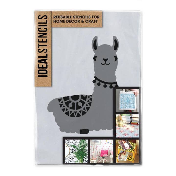 Lazy Llama Stencil - 2 Layers for wholesale by Ideal Stencils