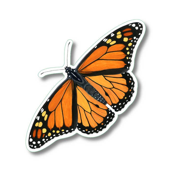 Earth Sky + Water - Wholesale Sticker - Monarch Butterfly Nature Sticker, 2.5" x 3.5"