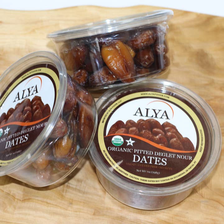 ALYA FOODS - Wholesale Dried/Dehydrated Fruit - Organnic Pitted Deglet Noor Dates 7oz - 36 pcs