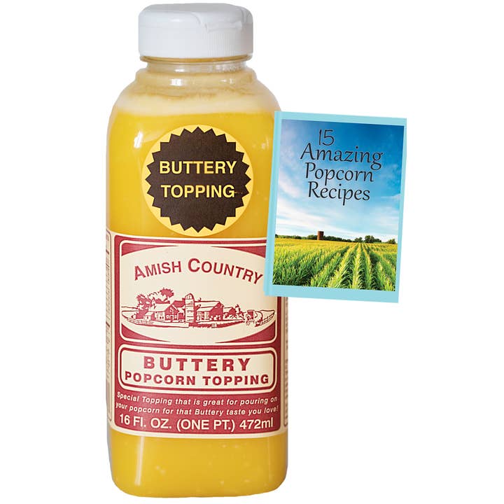 Amish Country Popcorn - Wholesale Flavored Syrup - 16oz Bottle of Buttery Topping
