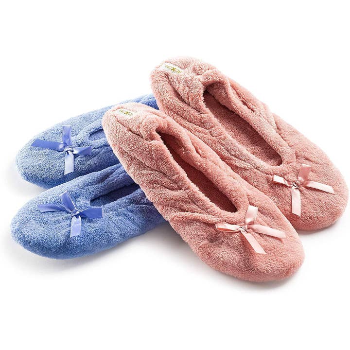 Women's (2 Pack) Suede Ballerina Slipper for wholesale by Roxoni