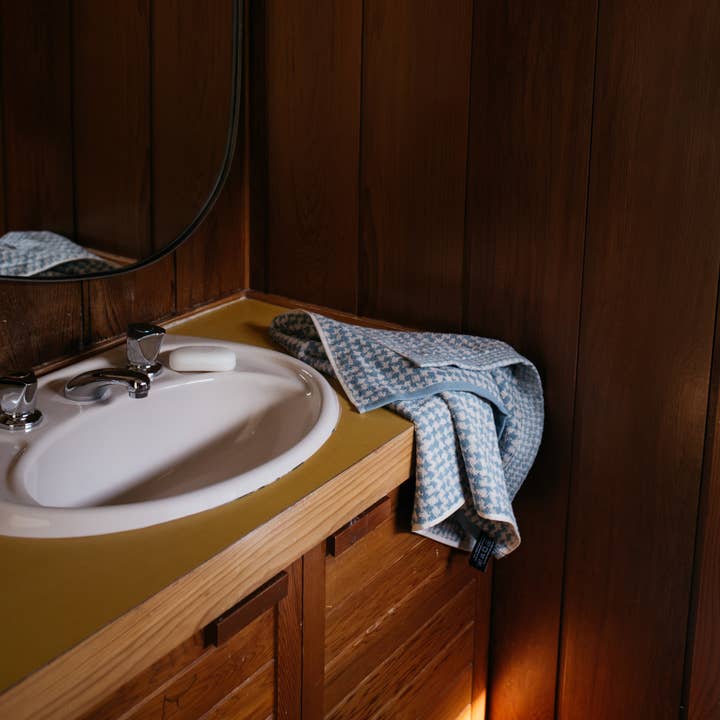 Fridah Worldwide - Vendita all'ingrosso Asciugamani per le mani - Asciugamano - Pied de poule in Blue Haze2