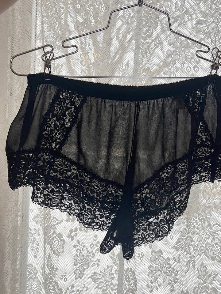 Clare Bare - Wholesale Underwear - Women's - Finisterre Tap Short in Black Silk Chiffon7
