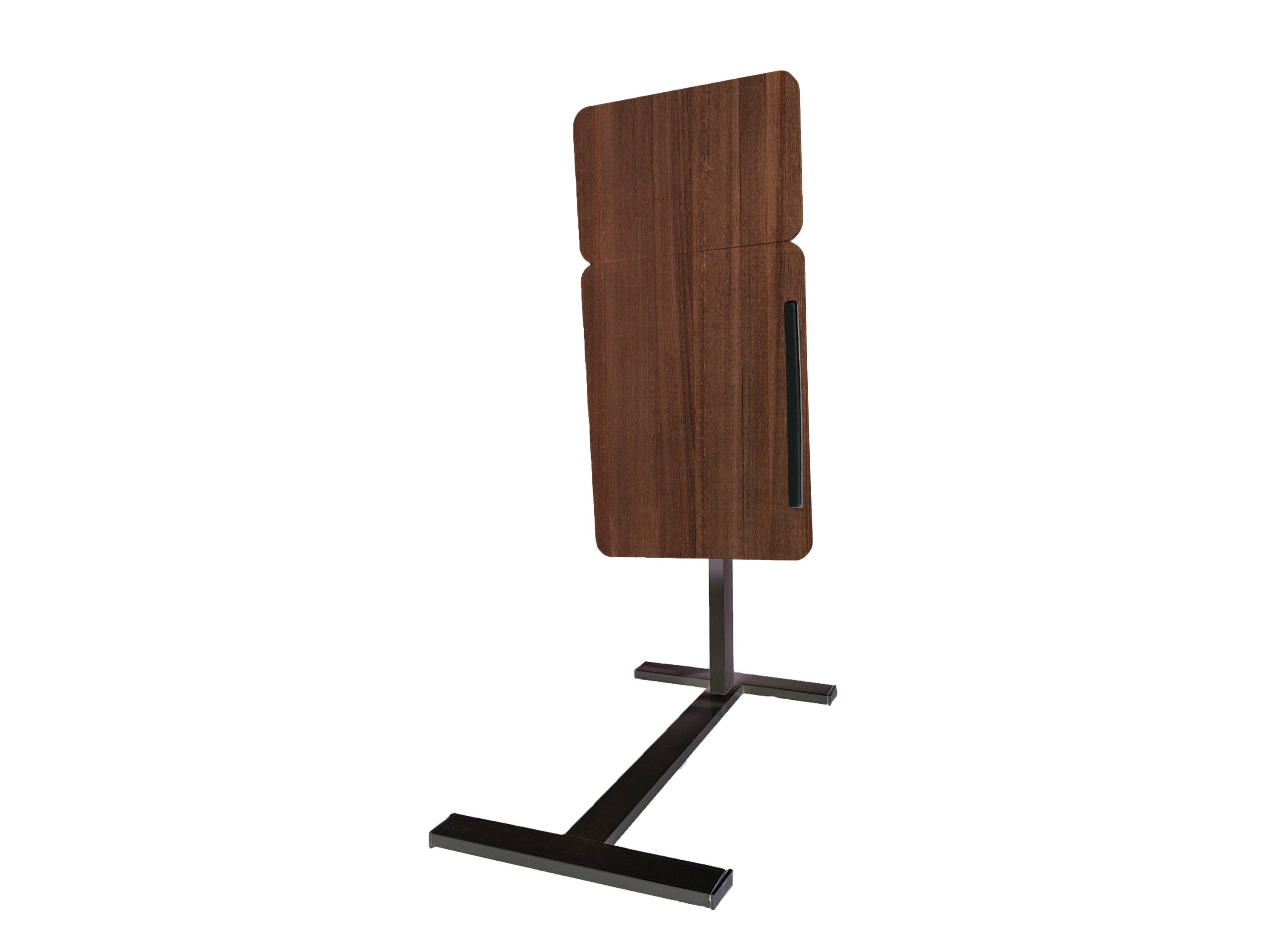39F Inc. - Wholesale Side Table - Adjustable Overbed Laptop Table with Wheels Walnut Finish18
