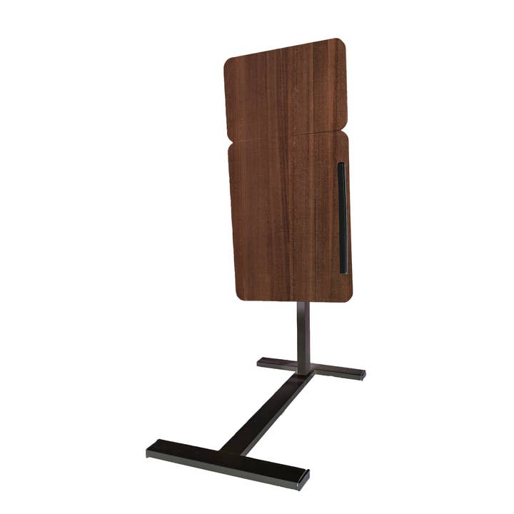 39F Inc. - Wholesale Side Table - Adjustable Overbed Laptop Table with Wheels Walnut Finish18