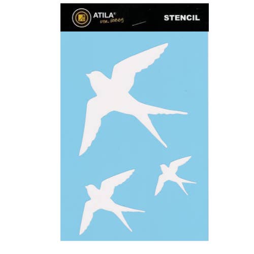 Stencil Andorinhas 20X30Cm for wholesale by Atiladecor, Artesanato Lda