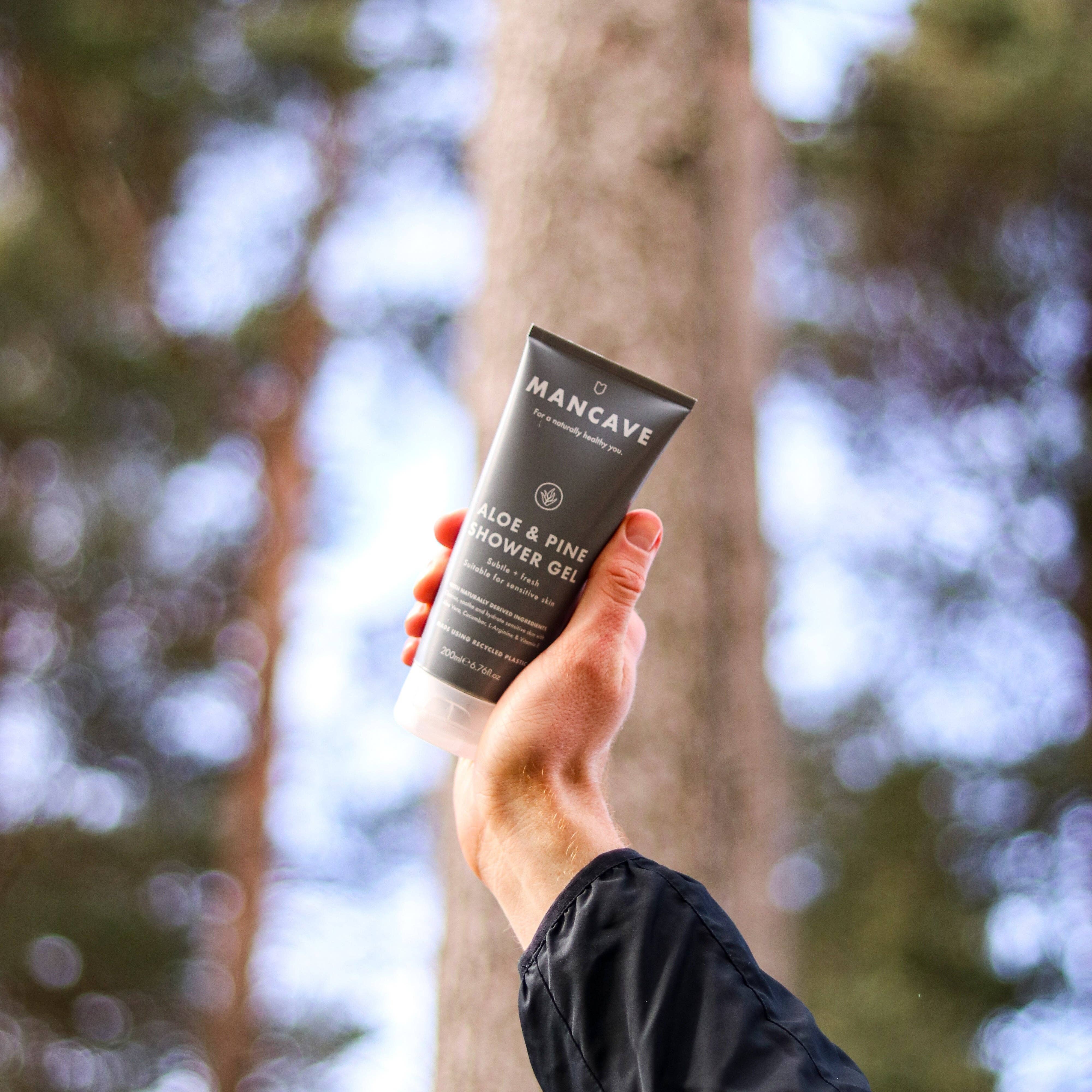 ManCave – wholesale Body cream/lotion – Mens Shower Gel | 200ml | Aloe & Pine | Sensitive Shower Care | Gift for him6