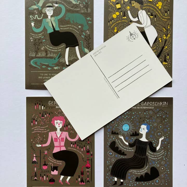 Magnifique Hearts - Wholesale Postcard - Women in Science Postcards, STEM, Inspirational, 4.5X6.61