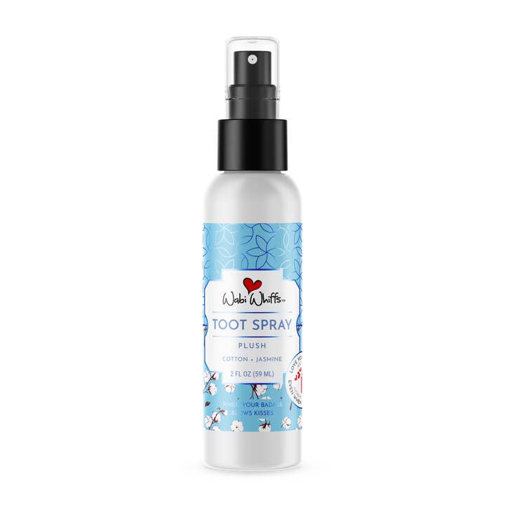 2oz Plush (Cotton + Jasmine) TooT Spray Air Care for wholesale by Wabi Whiffs