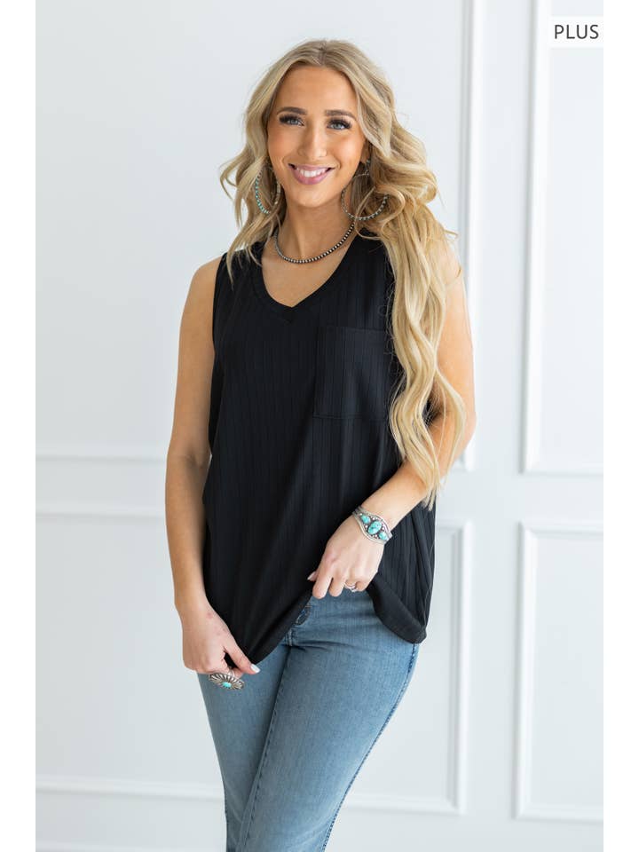 Andrée by Unit - Wholesale Tank Top - Women's - PLUS SIZE Everyday Ribbed Tank Top