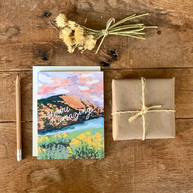 Little Salt Wagon - Wholesale Everyday Greeting Card - You're Amazing Nature Landscape Greeting Card3