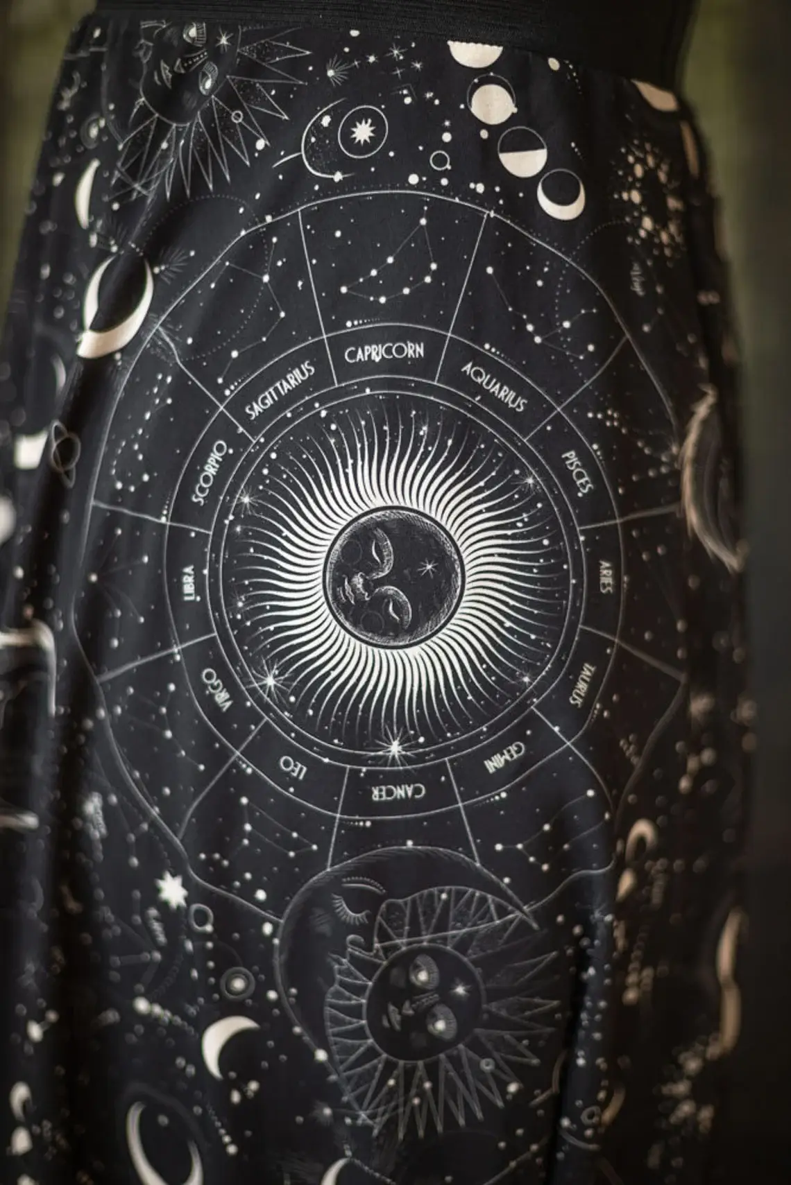 Costurero Real - Wholesale Rok - Dames - Stars Celestial Galaxy maxi lange rok voor Halloween heks3