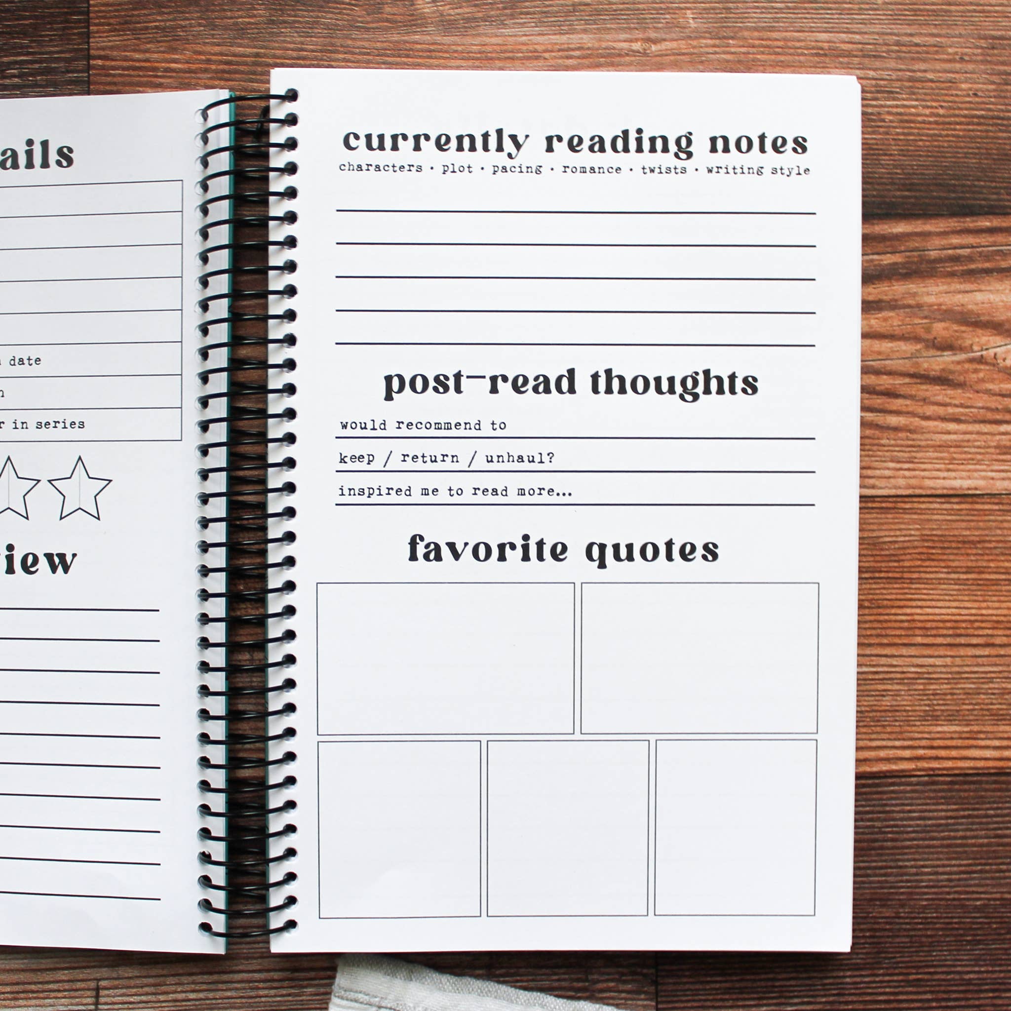 Novelly Yours - Wholesale Journal/Diary - Book Review Journal | 100 Book Hardcover reading notebook 6