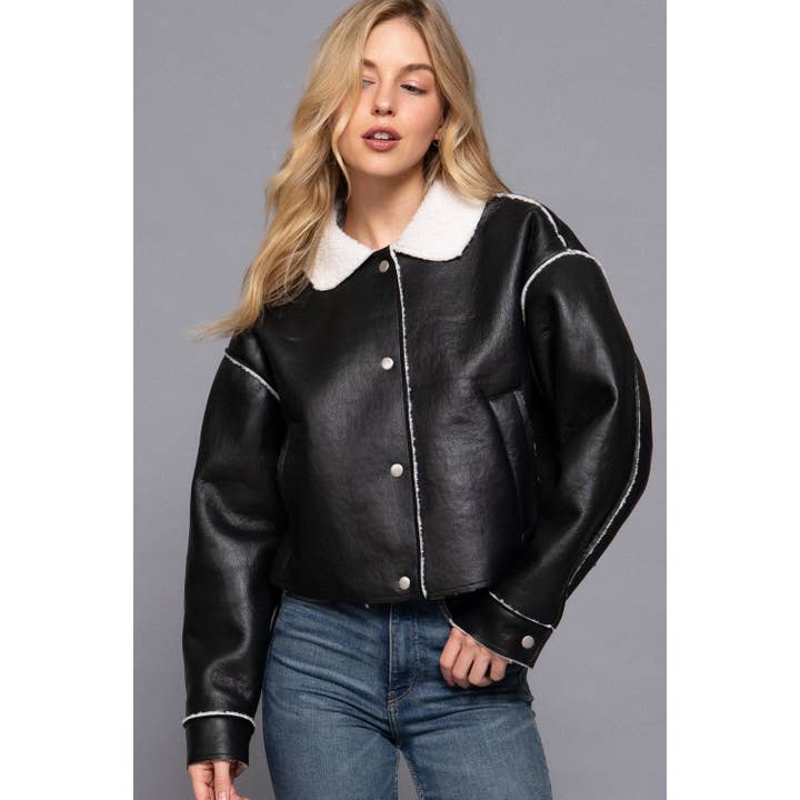 HiteJeans - Wholesale Jacket - Women's - FAUX LEATHER FUR JACKET3