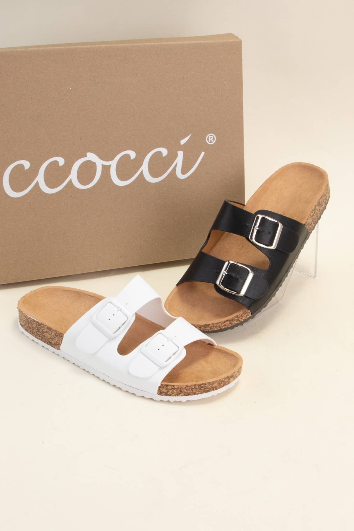 CCOCCI - Wholesale Sandals - Women's - AUDRINA COLOFUL DOUBLE BUCKLE STRAP SANDAL7