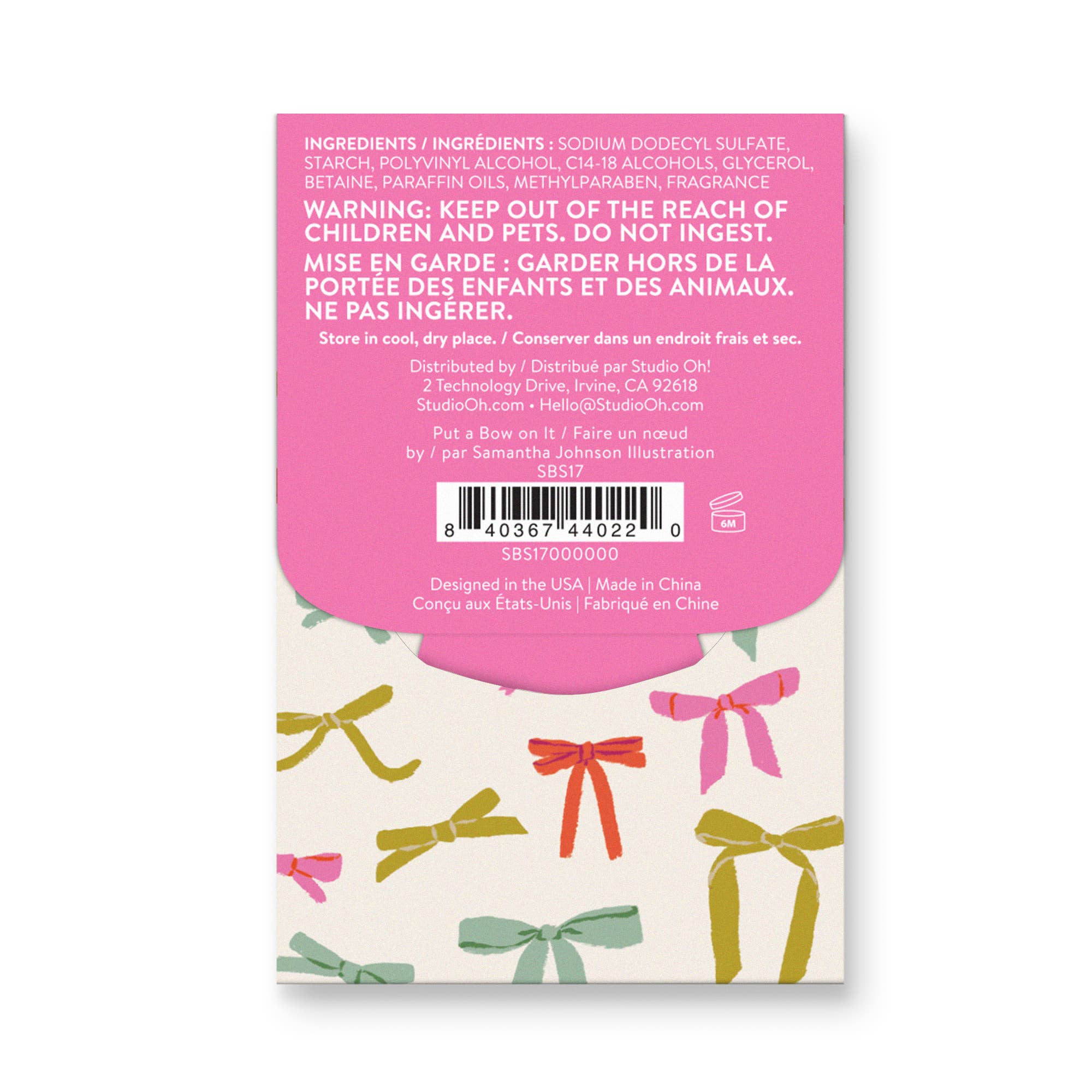 Studio Oh! - Vente Savons/lotions pour les mains - Mettez un ruban dessus Feuilles de savon à usage unique3