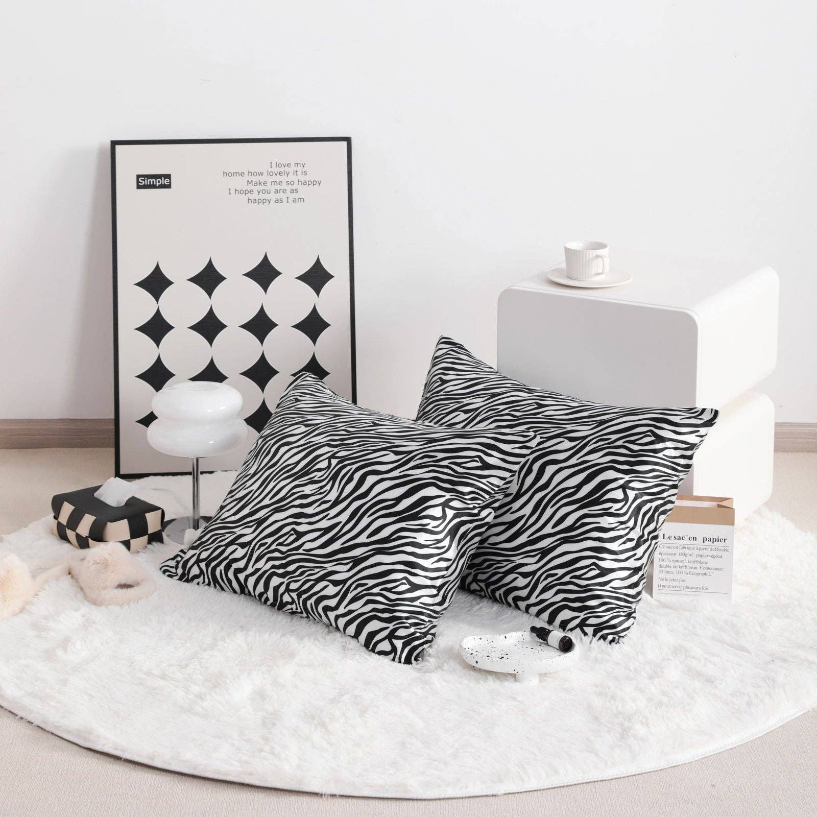 Bay & Loom - Wholesale Bedding Pillowcase/Sham - 2 Pack Silk Satin Pillowcases with Envelope Closure4