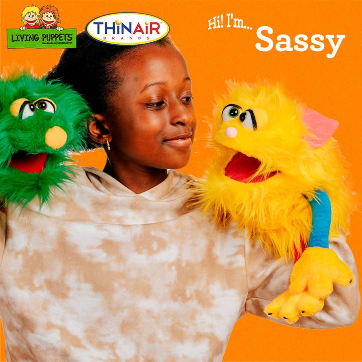 Thin Air Brands - Wholesale Puppet - Kids & Baby - Living Puppets - Sassy 14inch Yellow Hand Puppet