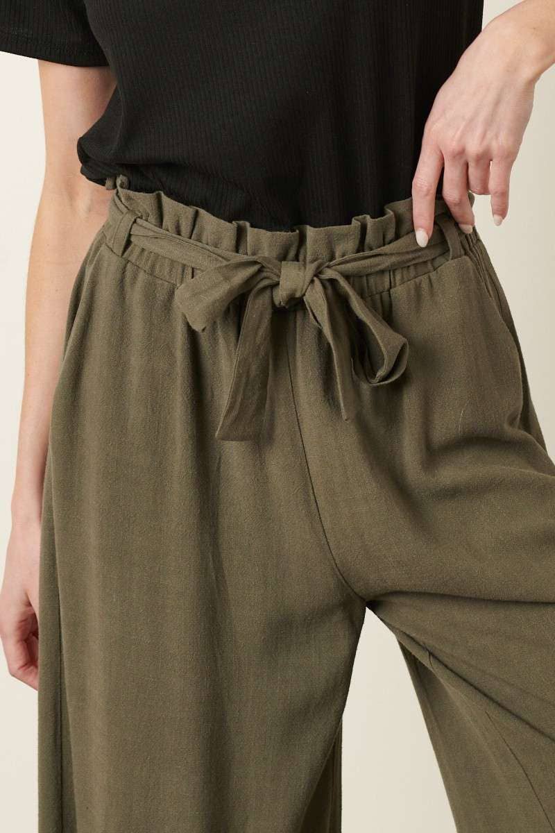 mittoshop - Wholesale Pants - Women's - PAPER BAG TIE DETAIL WIDE LEG PANTS18
