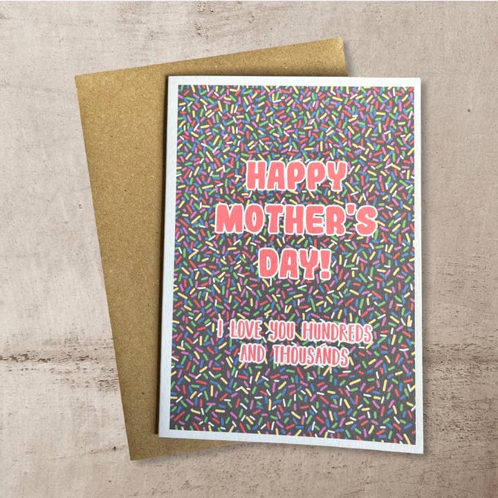 Hundreds & thousands - Mother's Day card for wholesale by Back To The Drawing Board Illustration
