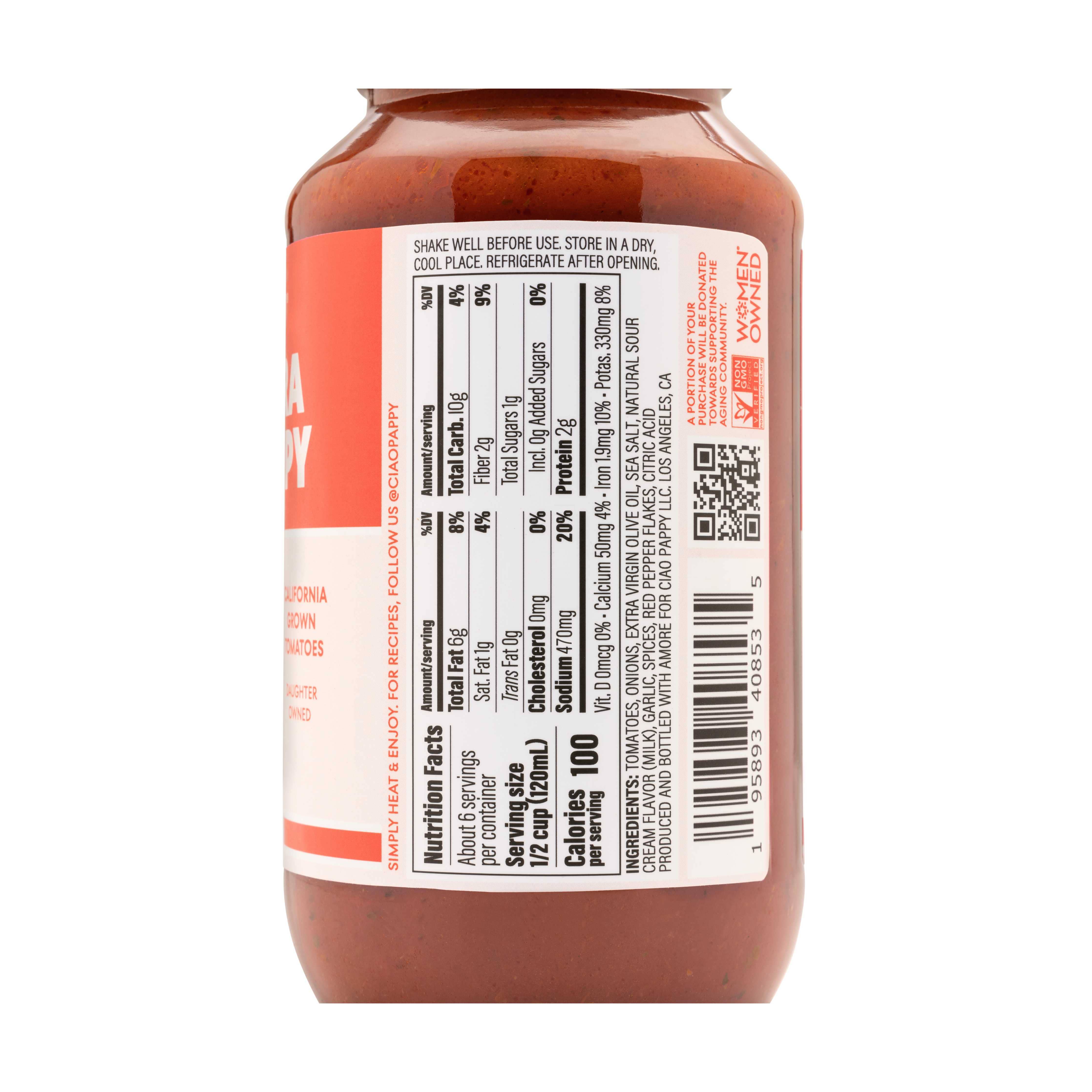 Ciao Pappy - Wholesale Pasta Sauce - Marinara alla Pappy Pasta Sauce1