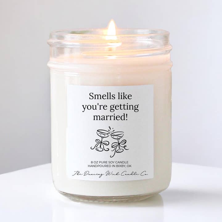 Congrats on your Engagement / Wedding Cake Candle for wholesale by THE DANCING WICK CANDLES