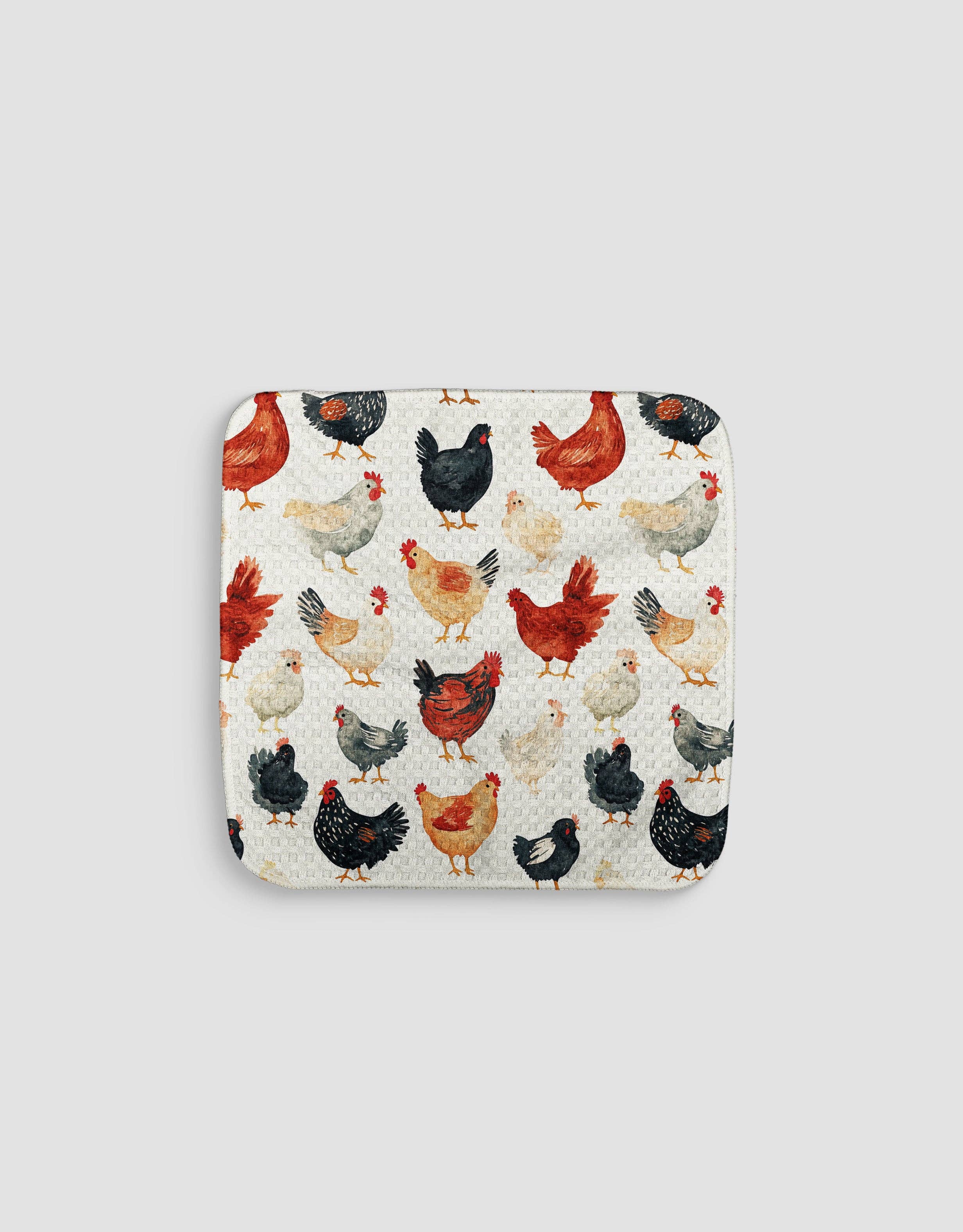 Loom Loom - Vente Torchon - Torchon Poules Aquarelle0